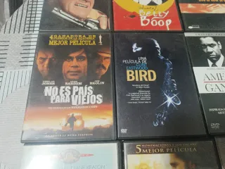 Colección de películas en formato DVD.
