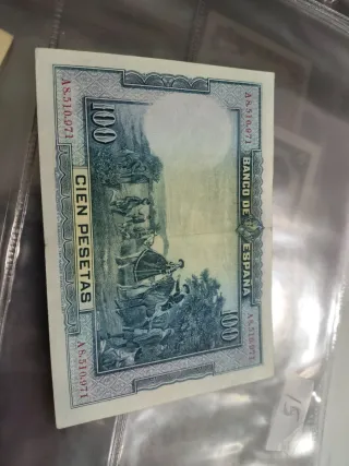 billetes 100 pesetas 1928 El Banco de España