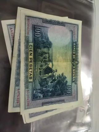 billetes 100 pesetas 1928 El Banco de España