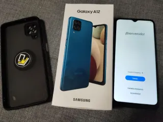 Samsung Galaxy A12 Azul + Funda