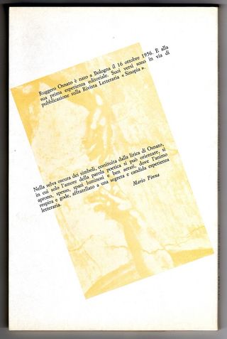 Ruggero Osnato SERBATO TEMPO MIO DI ANTICO Liriche