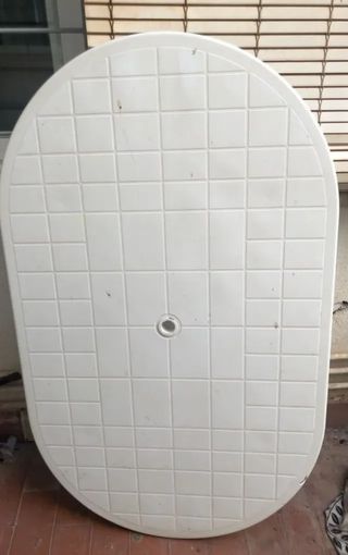 Mesa de jardín ovalada 140x85