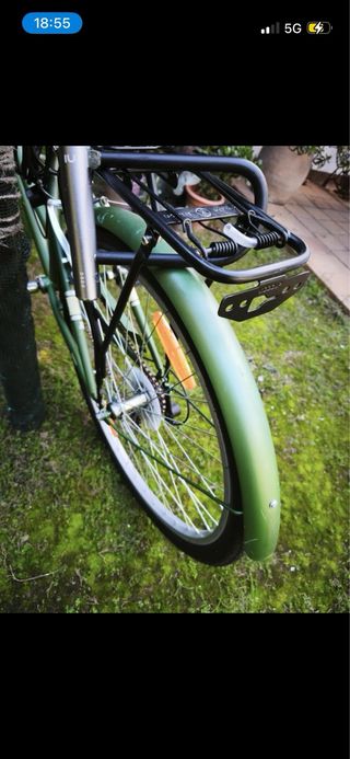 Bicicleta de paseo verde