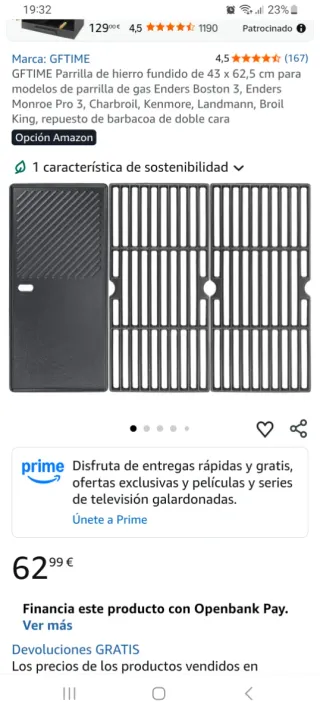 Plancha Hierro Barbacoa Parrilla