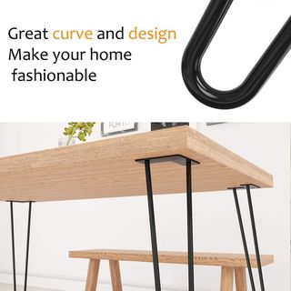 Patas de Mesa WINSOON Negro/Marrón Metal