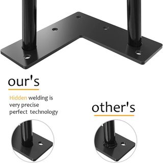 Patas de Mesa WINSOON Negro/Marrón Metal