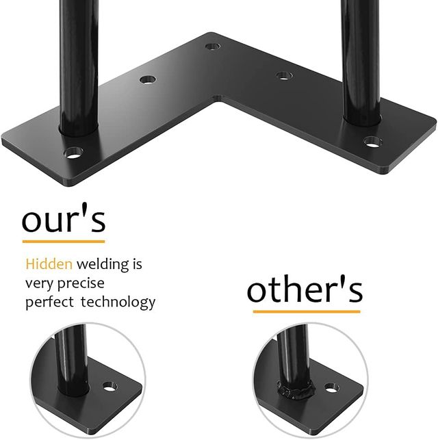 Patas de Mesa WINSOON Negro/Marrón Metal