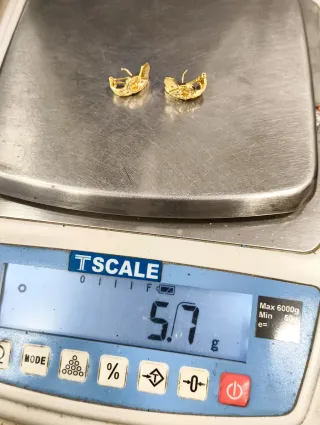Pendientes Hebilla Oro 18kt circonitas
