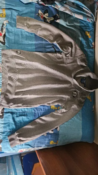 Felpa Adidas Grigia con Cappuccio