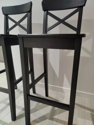 Taburetes Ingolf Ikea Negros (2 unidades)
