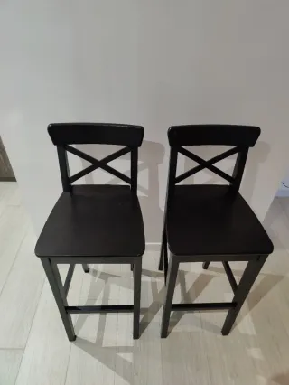 Taburetes Ingolf Ikea Negros (2 unidades)