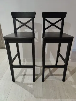 Taburetes Ingolf Ikea Negros (2 unidades)