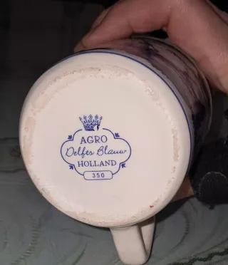 Cerámica Holandesa: Taza, Azucarero y Zuecos