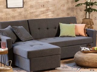 Sofá Cama Chaise Longue Gris