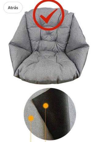 Cojín Silla Oficina/Casa Gris Nuevo