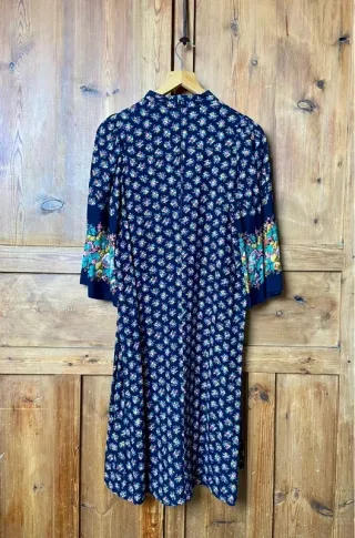 Vestido Vintage Estampado Flores