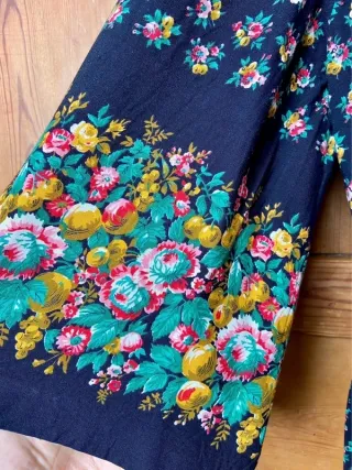 Vestido Vintage Estampado Flores