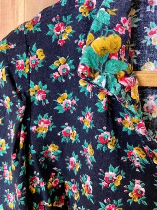 Vestido Vintage Estampado Flores
