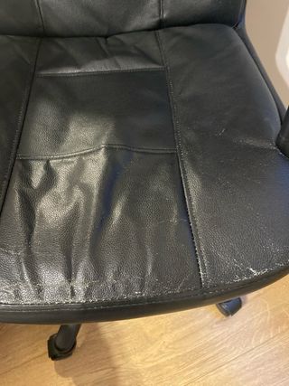 Silla escritorio negra polipiel ver foto  desgaste