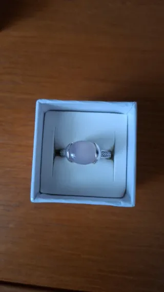 Anello Ti Sento Milano Argento, con pietra rosa