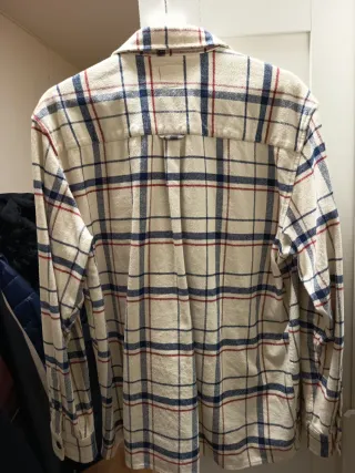 Camisa de cuadros beige