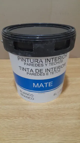 Pintura Interior Mate Blanco 4L