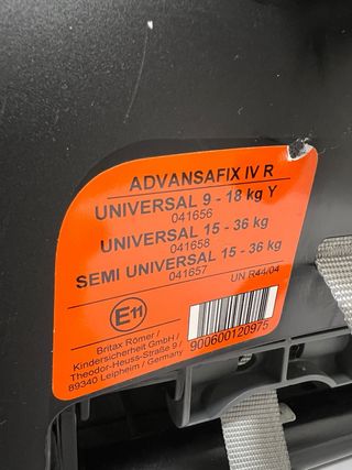 Silla coche Britax Römer Advansafix IV R