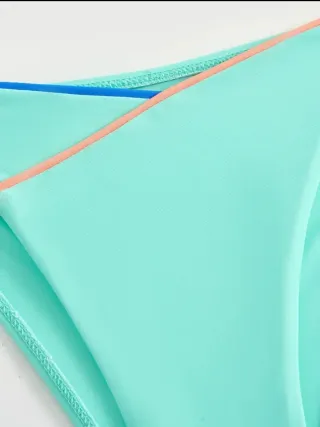 Bikini naranja y turquesa talla única