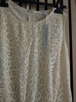 Mono de encaje beige/vainilla