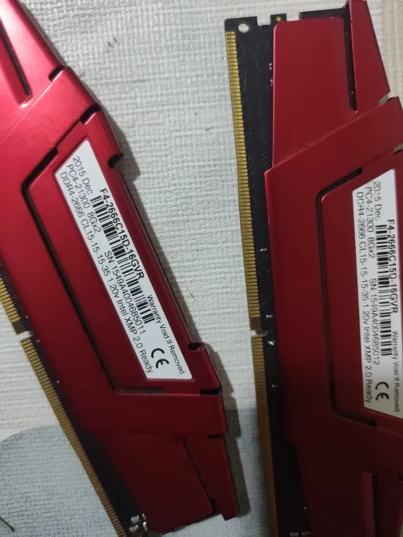 2x G.Skill DDR4 16GB 2666MHz CL15