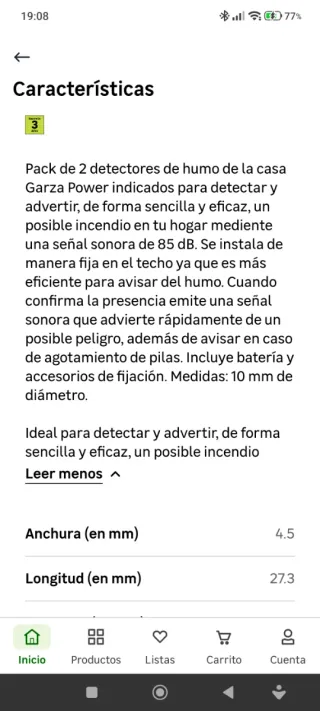 Pack 2 Detectores de Humo Garza