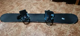 Tabla de Snowboard con Fijaciones