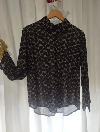 Camisa estampada manga larga