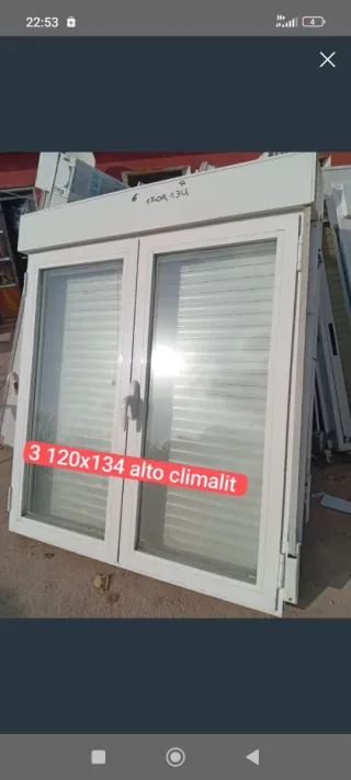 Ventana aluminio 120x127 Climalit