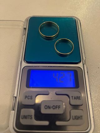 Alianzas oro amarillo 18k a estrenar