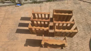 Botellero de madera modular