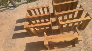 Botellero de madera modular