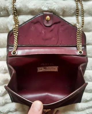 Bolso Dior 30 Montaigne Burdeos 80s