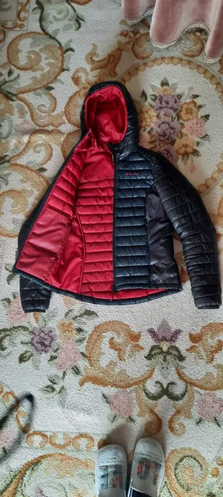 Plumífero Quechua Negro/Rojo Talla XS