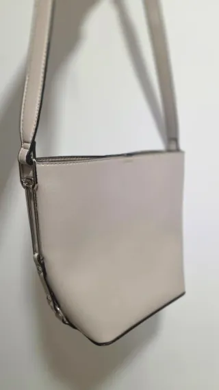 Bolso bandolera New Look beige/gris