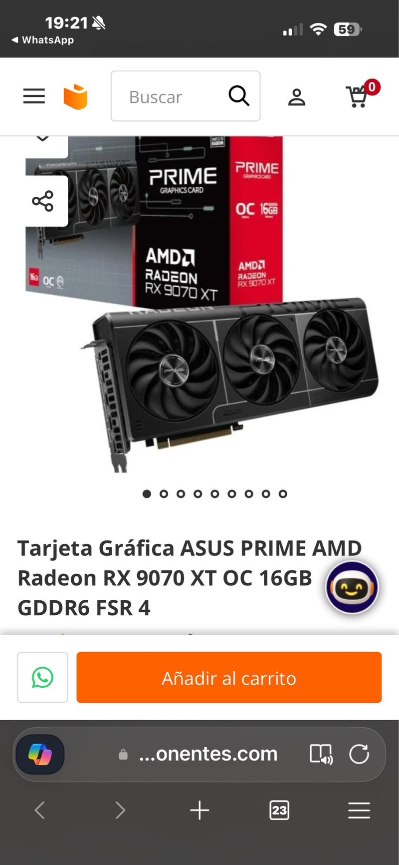 ASUS PRIME AMD RX 9070 XT OC 16GB GDDR6