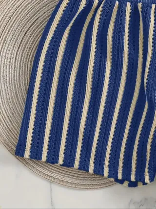 Conjunto Bikini y Shorts Rayas