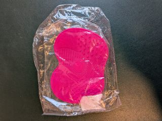 Limpiador de brochas de maquillaje rosa