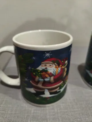 3 Tazze Natalizie Babbo Natale in Ceramica