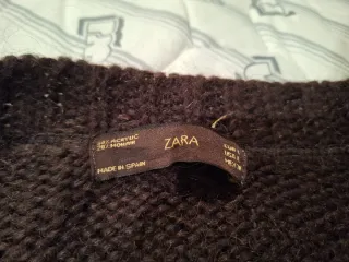 Vestido Zara Manga Campana Marrón Talla L