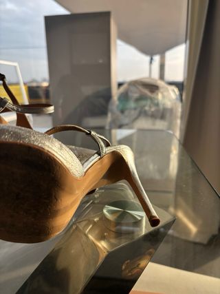 Scarpe con tacco argento