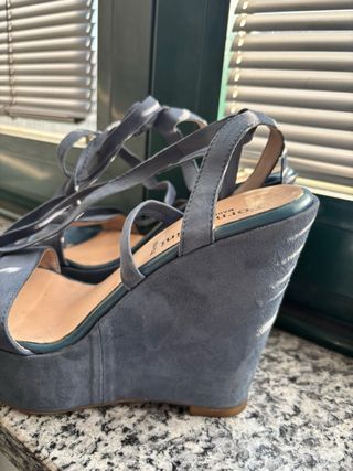 Zeppe camoscio jeans