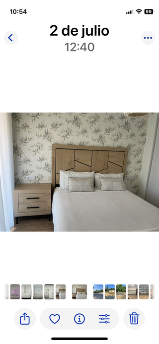 Cabecero 1,50m y mesita 2 cajones