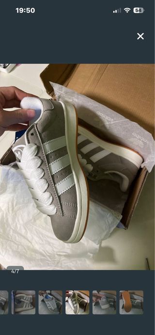 Zapatillas Grises Cordones Blancos