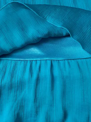 Vestido fiesta color azul verdoso